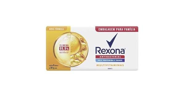 sabonete rexona em barra multivitaminas 84g 6 unidades