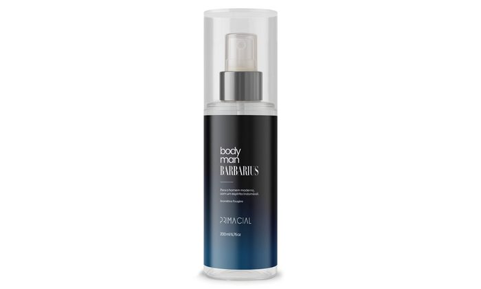 Body Splash Masculino Barbarius 200ML Primacial Perfume Amadeirado