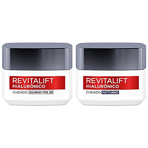 kit hidratante facial l'oréal paris revitalift hialurônico diurno fps 20 noturno 49g