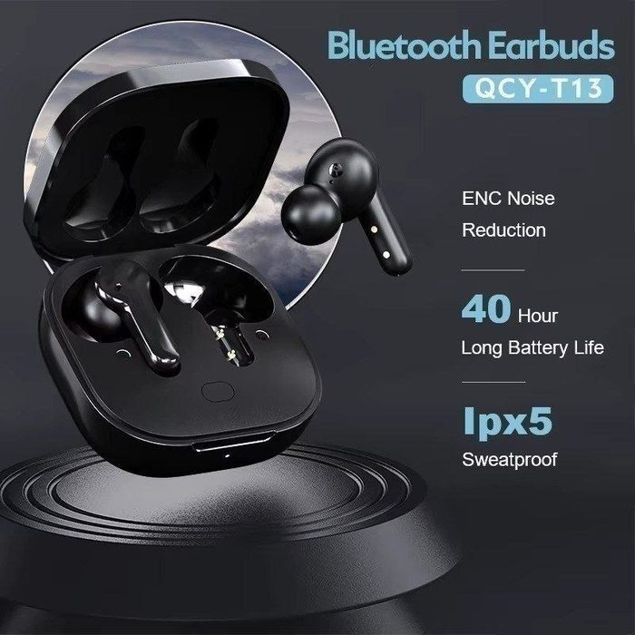 2x Fones Qcy T13 Anc com cancelamento de ruído ativo, IPX5