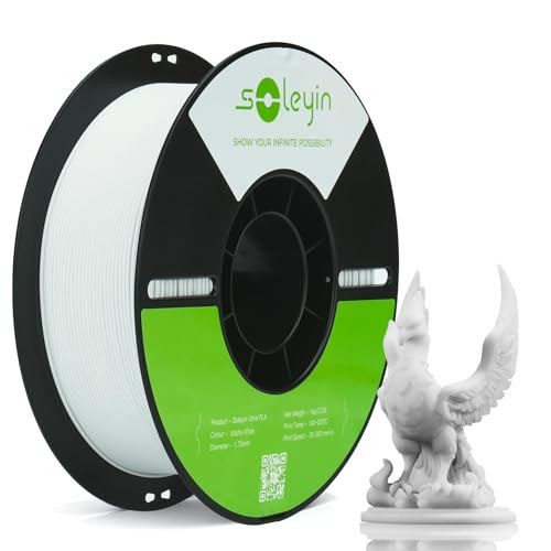 filamento impressora 3d creality soleyin ultra pla 1,75mm 1kg branco fosco