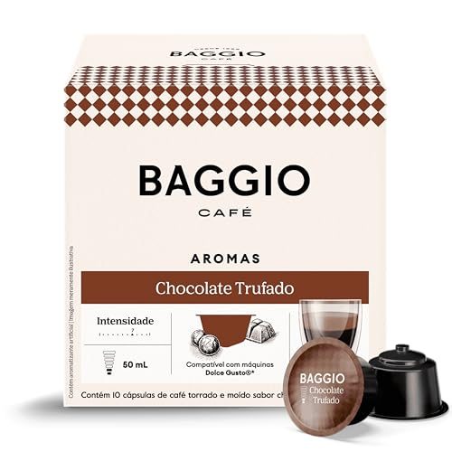 Baggio Café Cápsulas De Café Aroma Chocolate Trufado Compatível Com Máquinas Dolce Gusto Contém 10 Cápsulas