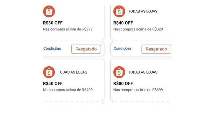 ⭐️ Resgate todos os cupons aqui