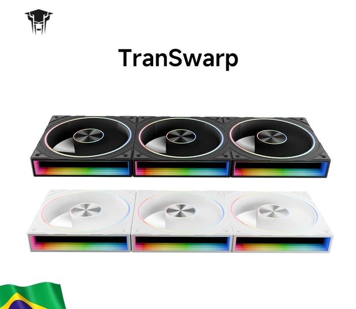 Kits Fans 3 em 1, 360mm Argb Jungle Leopard Transwarp