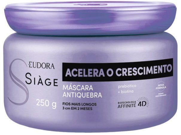 Máscara Capilar Antiquebra Eudora Siàge Acelera o Crescimento 250g - Magazine Luiza