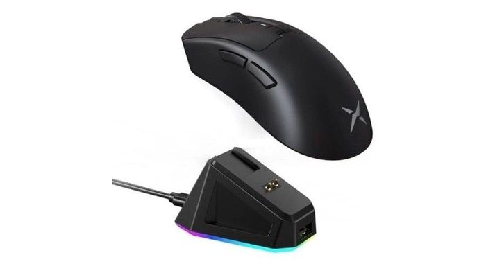 Mouse Delux M900 Pro, Paw3395, 8KHz, com Dock de Carregamento