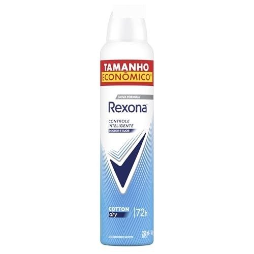 Rexona Antitranspirante Aerossol Cotton Dry 250 ML, Leve Mais Pague Menos, Embalagem Pode Variar