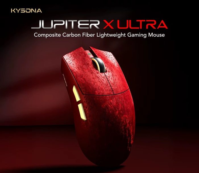 Mouse Gamer Sem Fio Kysona Jupiter X Ultra 3950 54l15, Fibra de Carbono PAW3950