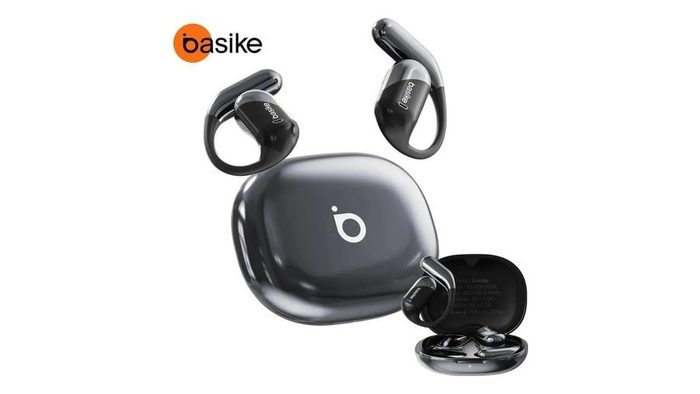 Basike Fone De Ouvido Sem Fio Bluetooth Com Gancho Gamer Esportivo Baixa Latência 100h, Design Aberto