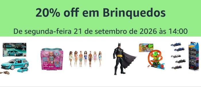 20% off em Brinquedos