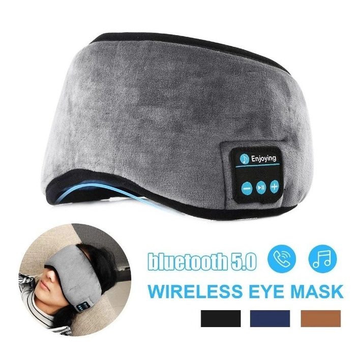 Mascara de Dormir Bluetooth Com Fone de Ouvido- Tapa Olho para Sono Tranquilo e Relaxante