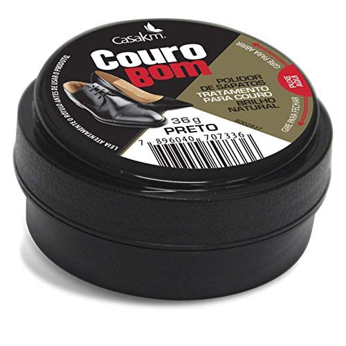Casa Km Polidor De Sapatos Couro Bom Crème Preto 36G
