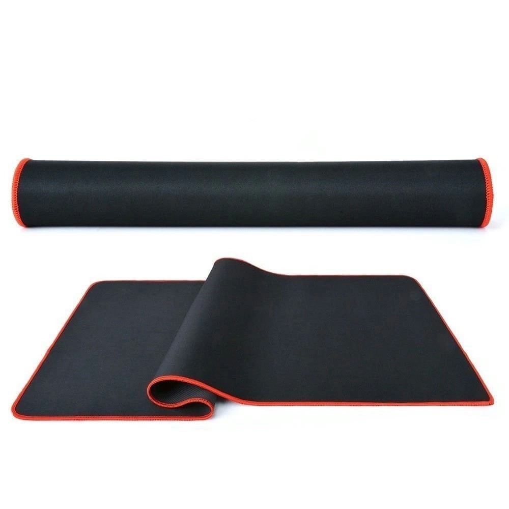 mousepad gamer borda vermelha costurada 70x30x0.3cm
