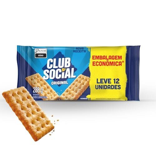 Club Social original Biscoito regular, embalagem econômica, 288g