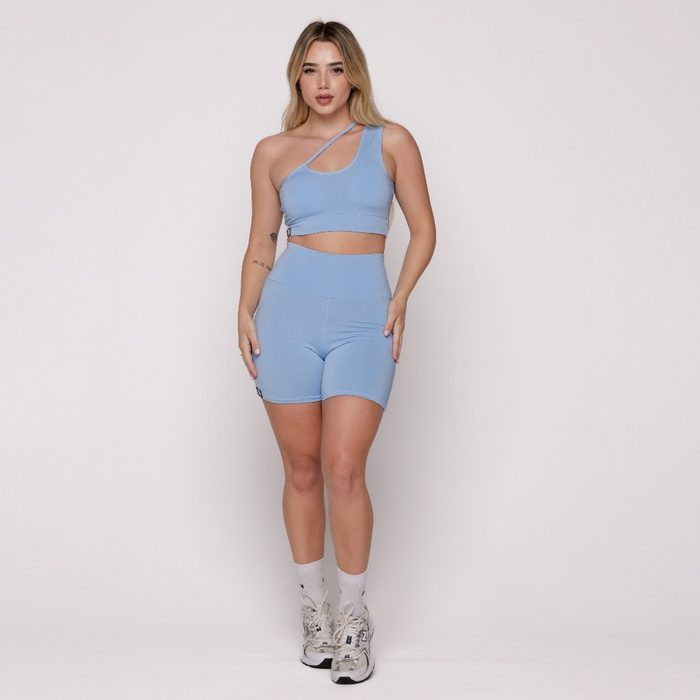 Conjunto Academia Fitness Grace Azul Claro Cós Alto Forro Duplo AQN SPORT 2 cores