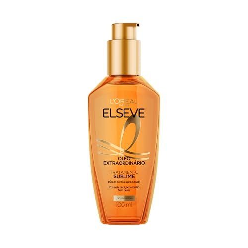 L'Oréal Paris Elseve Óleo Extraordinário Finalizador Capilar, Anti-Frizz, Proteção Térmica até 230°C, Todos os Tipos de Cabelo, 100ml
