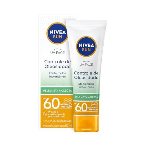 NIVEA SUN Protetor Solar Facial UV Face Controle de Oleosidade FPS 60 50ml, Muito Alta Proteção UVA/UVB, Efeito Matte