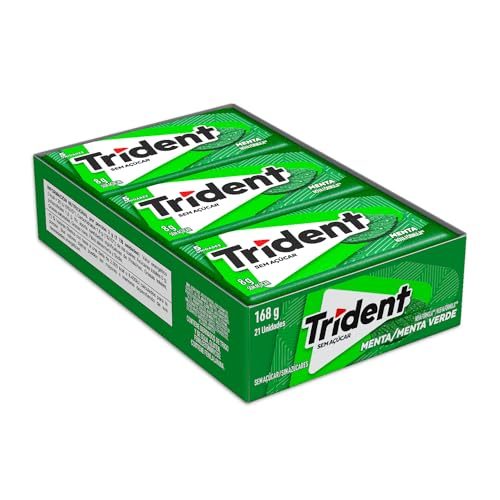 Chiclete Trident Menta Sem Açúcar Caixa com 21 unid. de 8g