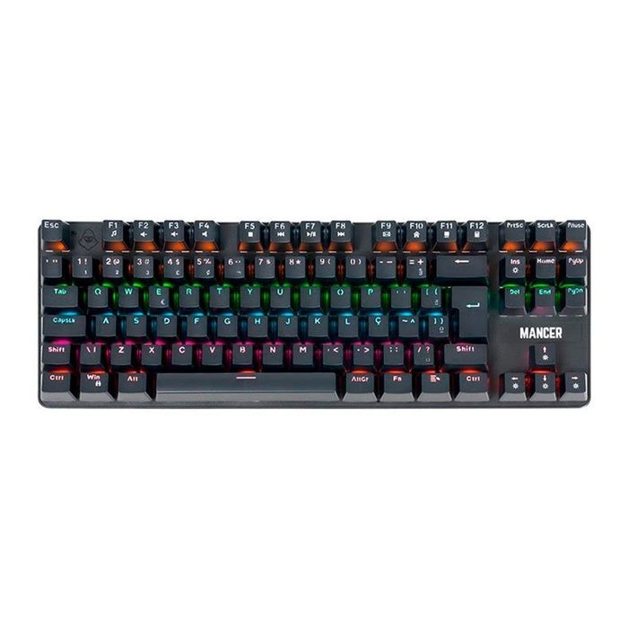 Teclado Mecanico Mancer Shade Mk3, Rainbow, Switch Huano Vermelho, Preto, Mcr-Shm3-Rbw01rd