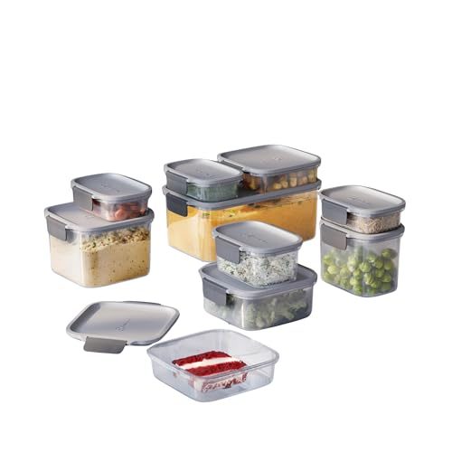 Electrolux Kit 10 Potes Herméticos de Plástico Cinza, 9,15L, Safelock