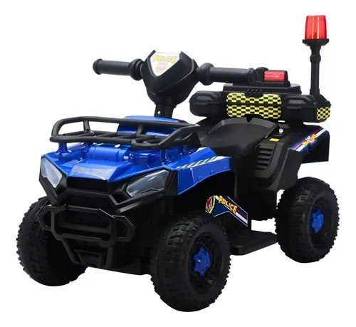 Carro Elétrico Infantil Policial 6v Frente/Ré Maxi Toys AZUL