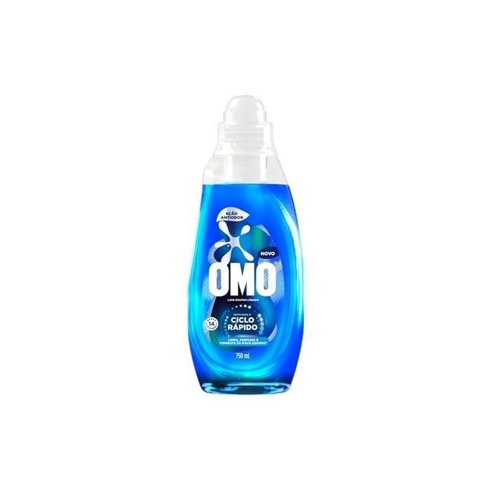 Lava-Roupas Líquido Omo Ciclo Rápido Ação Antiodor Frasco 750ml