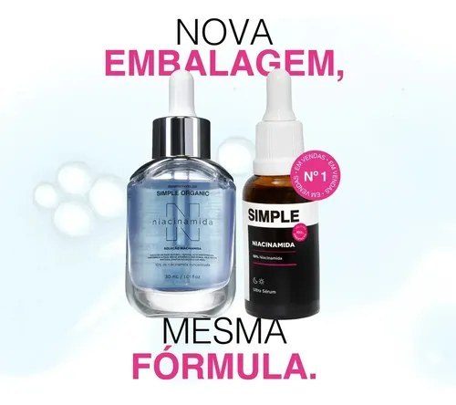Ultra Sérum Niacinamida Facial 30ml Simple Organic Todo Tipo De Pele Dia/noite