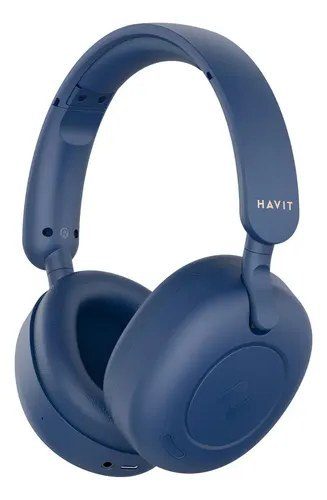 headphone havit h655bt bluetooth 5.3 cancelamento de ruido azul