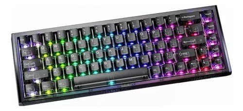 Teclado Gamer Magnético 8000hz Rapid Trigger 0,01mm Hot Swap Switch Ice Blade Cool68 Led Rgb Dareu Ice Black