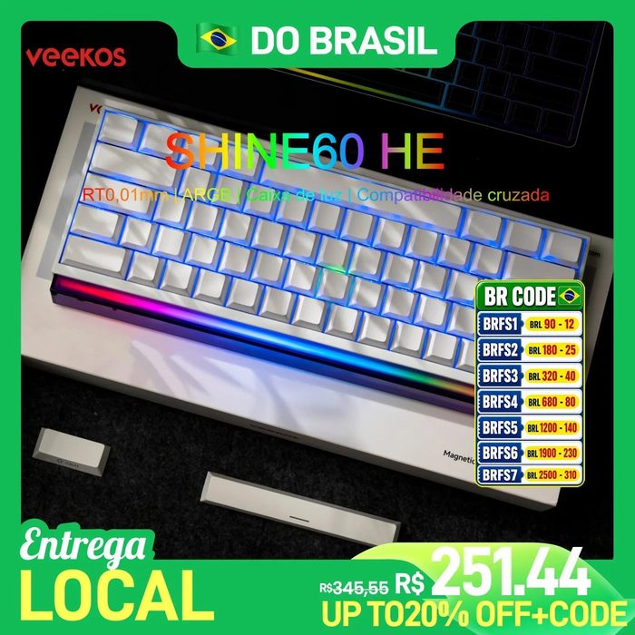 teclado magnetico shine60 he