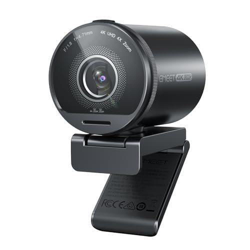 Webcam EMEET SmartCam S800 4K, Sensor Sony 1/2", Foco Automático Duplo PDAF e ToF, 1080p 60FPS, 2 Microfones com Cancelamento de Ruído