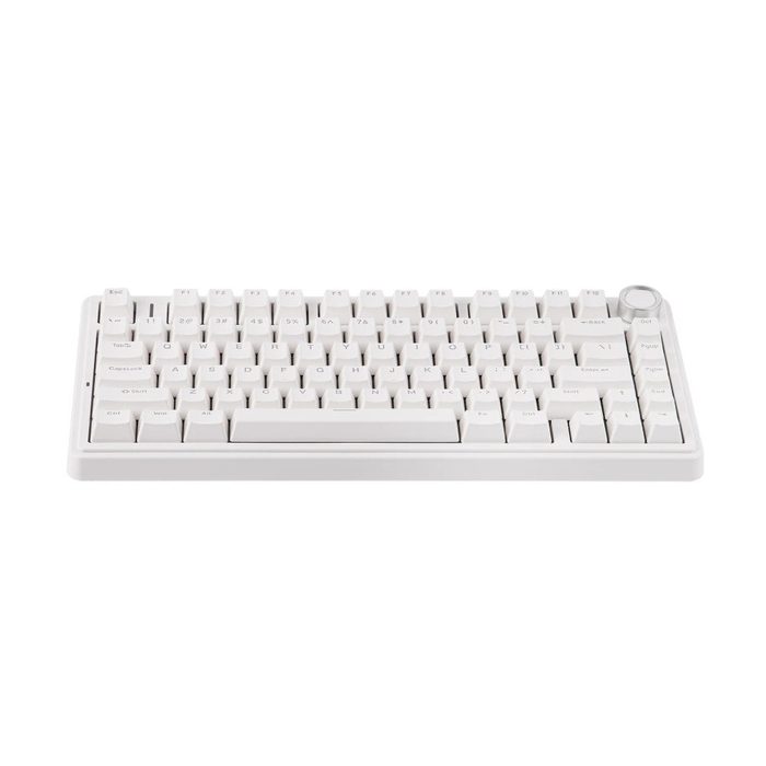 teclado mecânico aula f75 rgb switch red pbt hotswap branco