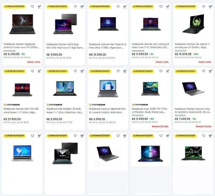 🙀 Novo Cupom KaBuM em Notebook🙀