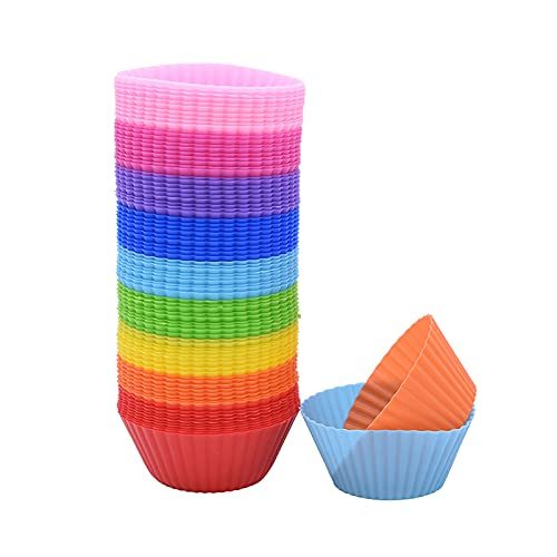 Kit 12 Formas Silicone Cupcake Bolo Muffin Assadeira Airfryer Forminha Bolinho