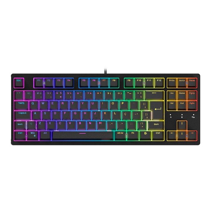 teclado husky sled tkl htg500ptma switch gateron g pro brown abnt2 rgb