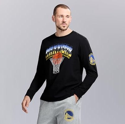 roupas nba warriors camisa manga longa