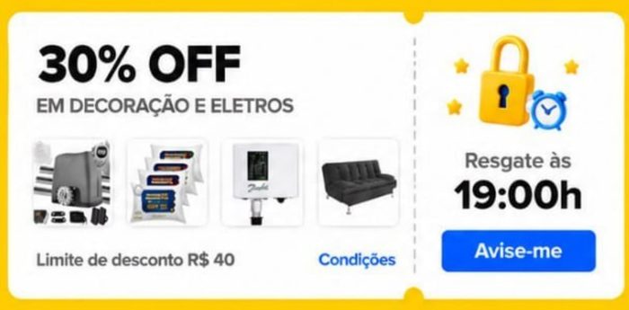 3. Depois clique em "Cupons relâmpago do 9.9"