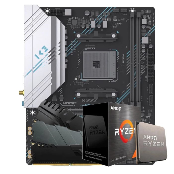 kit upgrade amd ryzen 7 5700x placa mae b550 8gb ddr4