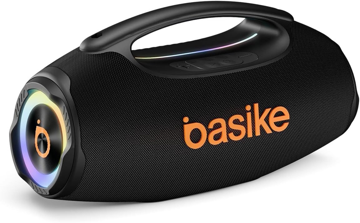 caixa de som bluetooth basike 80w rms ipx6 preta