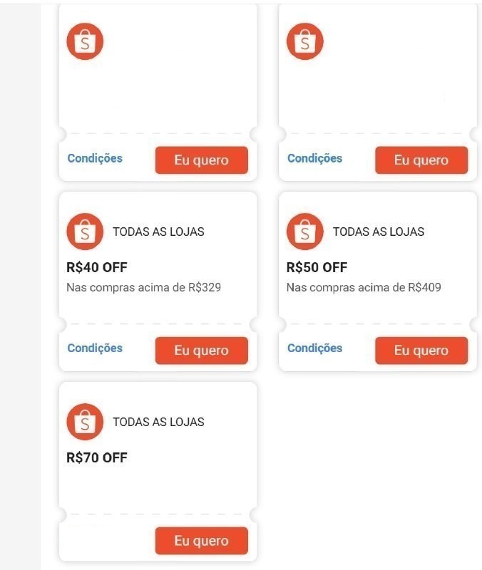 🎟 Cupons até