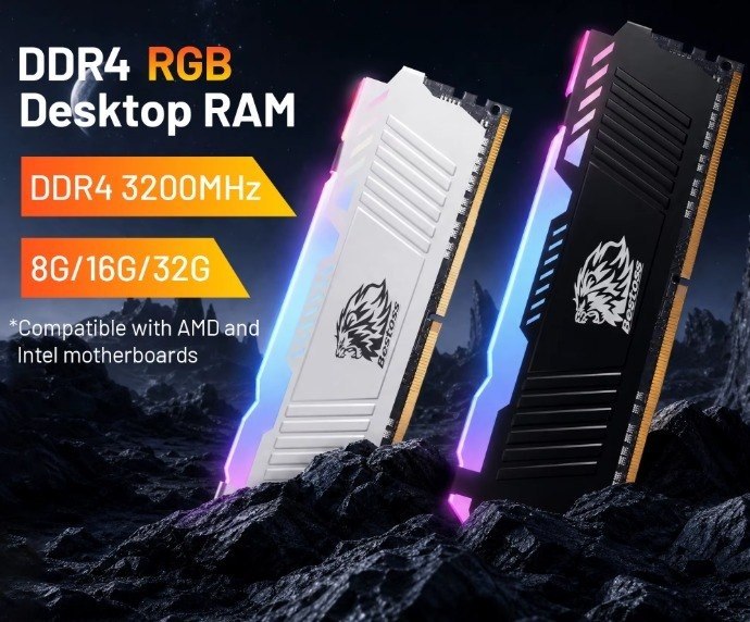 memória ram bestoss ddr4 rgb 8gb 3200mhz cl18
