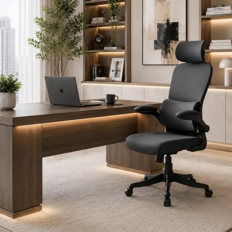 cadeira de escritório maat brand ergonômica com suporte lombar