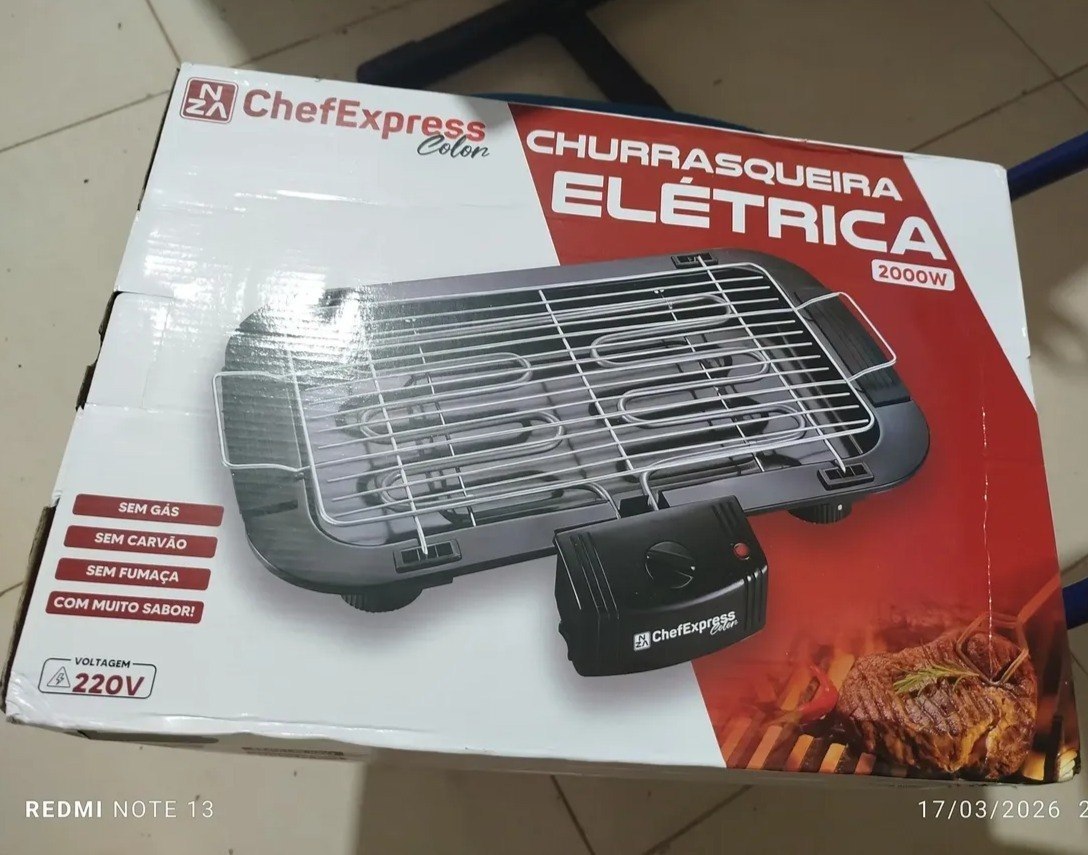 churrasqueira elétrica steak grill tamanho grande sem fumaça