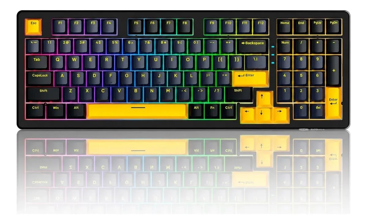 teclados fire phoenix f99 pro tri mode rgb