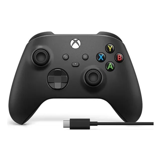 controle microsoft xbox wireless series x|s carbon black