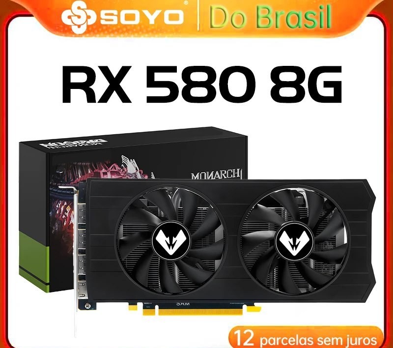placa de vídeo soyo rx 580 2048sp 8gb