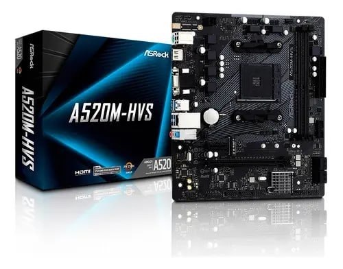 placa mãe asrock a520m-hvs a520 am4
