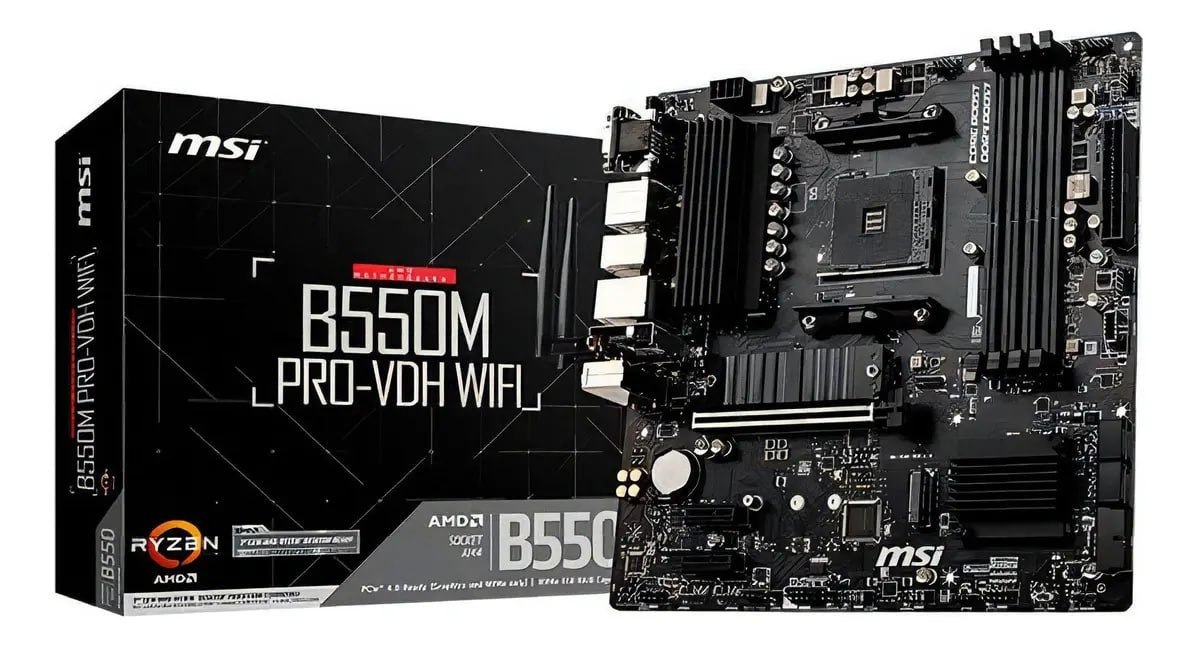 placa mãe msi b550m pro-vdh wifi ddr4 socket am4