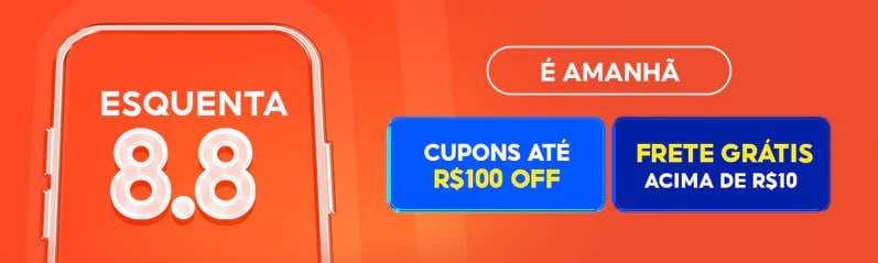 Cupons renovadosss ! Esquenta 8.8 Shopee