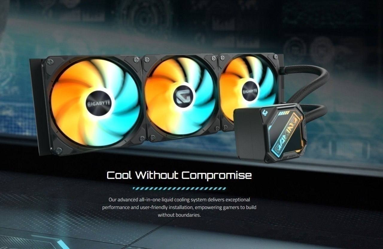 water cooler gigabyte gaming 360 argb 360mm amd e intel preto gp-gigabyte gme 360